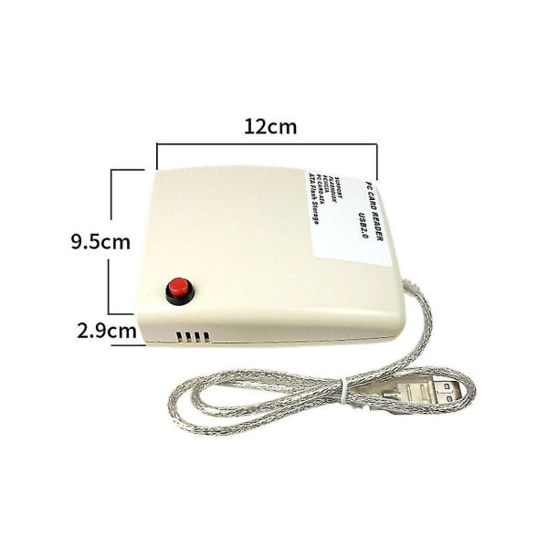 USB 2.0 - 68 Pin Ata Pcmcia Flash Disk -muistikortinlukijasovittimen muunnin