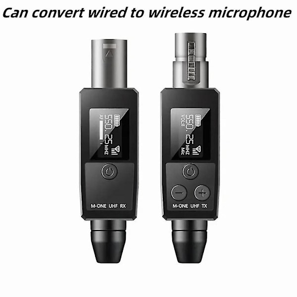 Uhf Trådløs Mikrofon Sender Mottaker Xlr Mikrofons Trådløse System Egnet For 48v Kapasitiv Mikrofon
