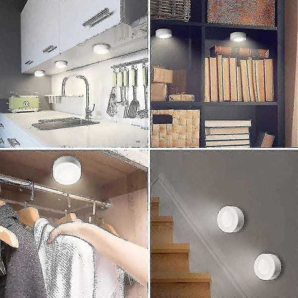 LED-skåpbelysning med fjärrkontroll, 3-pack