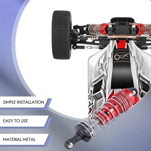 1 stk Metall Dempingutskifting Tilbehør For 144001 1/14 4wd Rc Drift Bildeler, rød