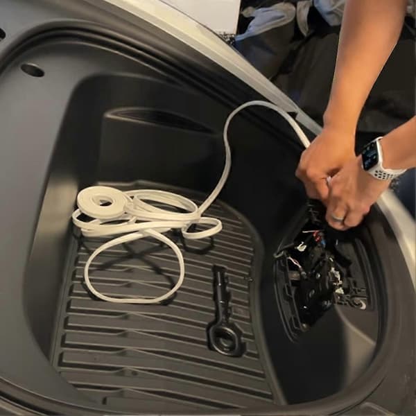 Universal 12V Frunk Oplyst Modificeret Ambientebelysning til Model 3 Y 18-23 Bagagerumslys Blå