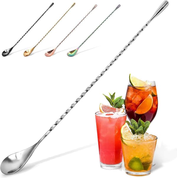12\" Cocktail Ske i Rustfrit Stål    Lang Cocktail Ske i Rustfrit Stål    Lang