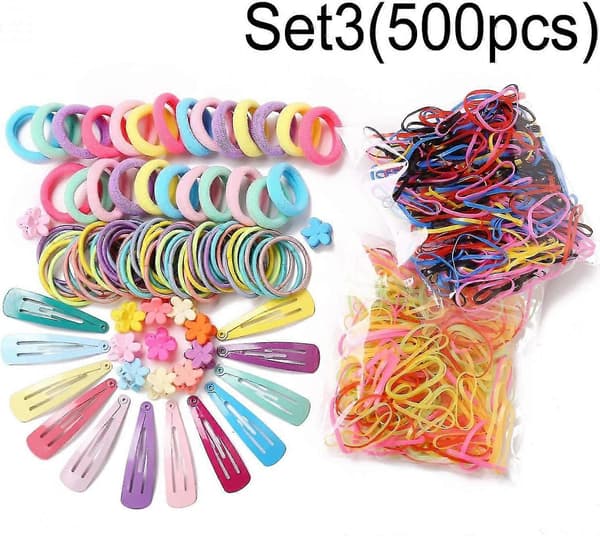 Hårklämmor Set Hårband Elastiska Hårband Mjuka Scrunchies Små Gummiband Elastiska Hästsvanshållare -sz.11861