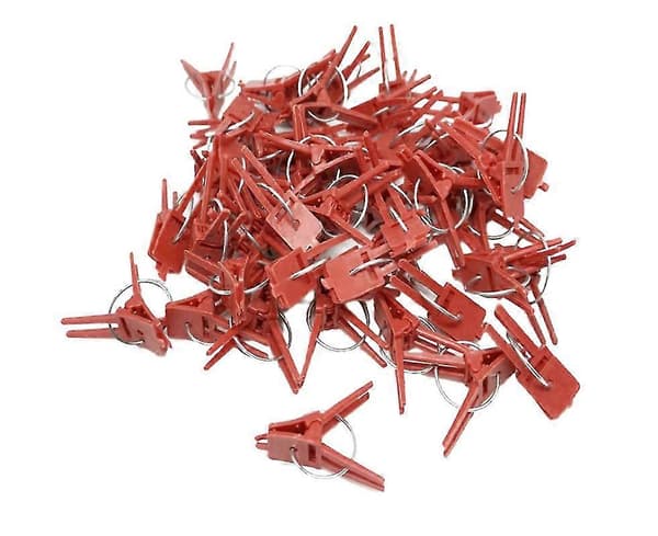 1 Pose Podningsclips Fleksibel Rustfri Plast Rund Flad Mund Plantestøtteclips til Have