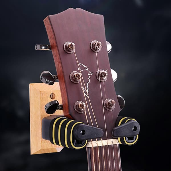 Gitarrväggmonterad Träbas Tillbehör Rotera Gitarrhängare Hållare Stöd Stativ Gitarr Bas Ac
