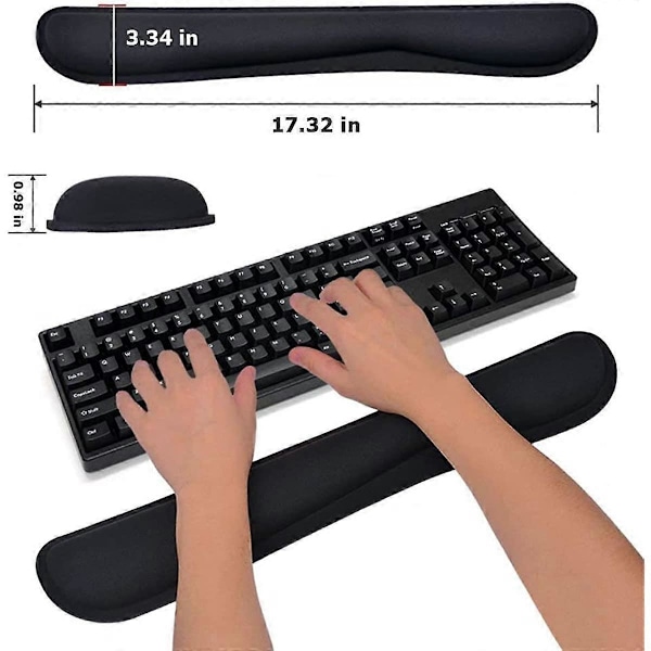 Tougo Håndledsstøttepude med Memory Foam og Musehåndledsstøttepude til Arbejde Gaming Holdbar & Skridsikker & Komfortabel & Letvægt for Nem Skrivning