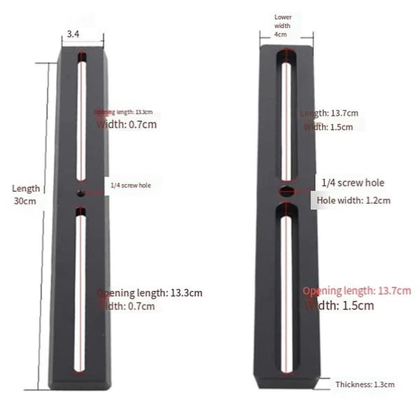 Multifunktionell Svart Teleskoptillbehör för Dovetailplatta (10cm)