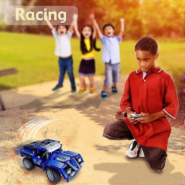 Fjärrkontroll Byggsatser, STEM-leksaker för pojkar/flickor 6-12 år, Pedagogiskt byggset för Pickup eller Racingbilmodell, Bästa födelsedagspresenterna