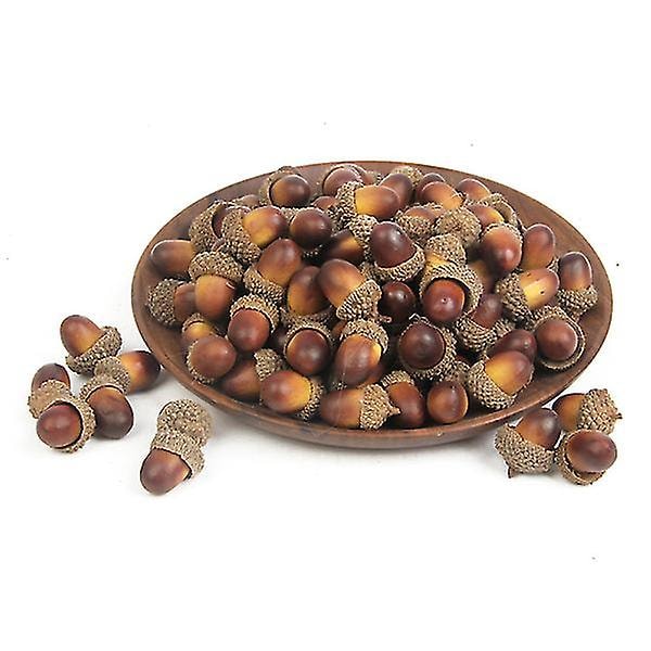 60 Pcs Lemon Decorations Home Artificial Acorns Decorative Acorns Acorn Ornaments Acorn Decor