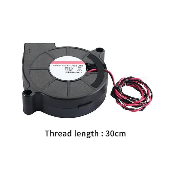 3D-printer blæser 5015 24V 0,41A dobbelt kugleleje centrifugal DC køleturbo blæser 3D-printerdele