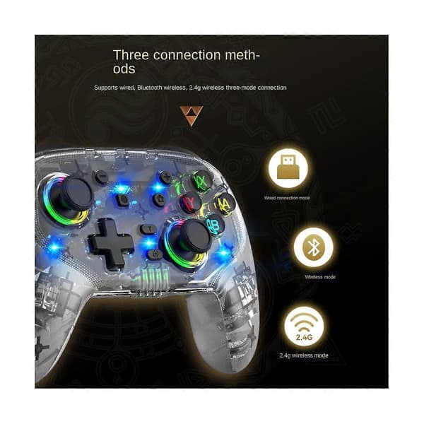 Kontroller for Pro /OLED/Lite/Android/ PC Gamepad med Programmerbare Taster RGB Lys-B