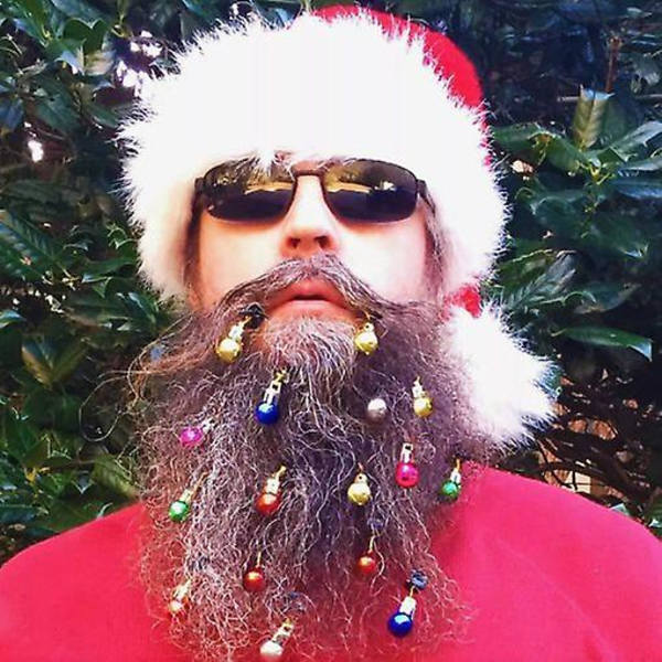 12 LED-skjegglys til jul