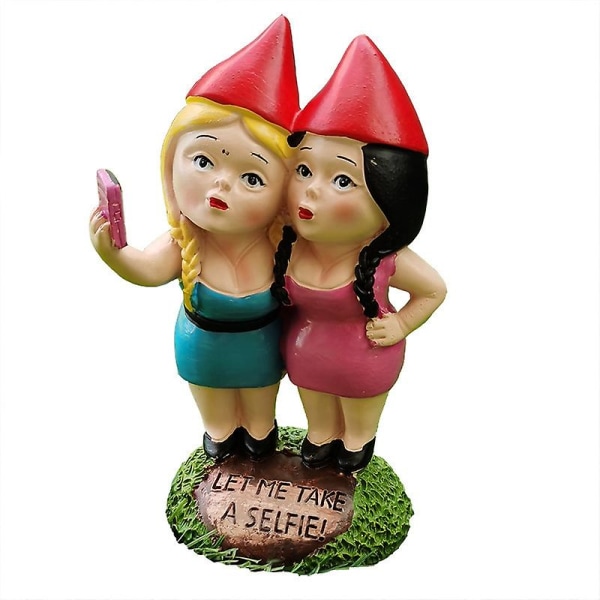 Resin Naughty Garden Gnome-patsas Joulupuku Tee itse puutarha