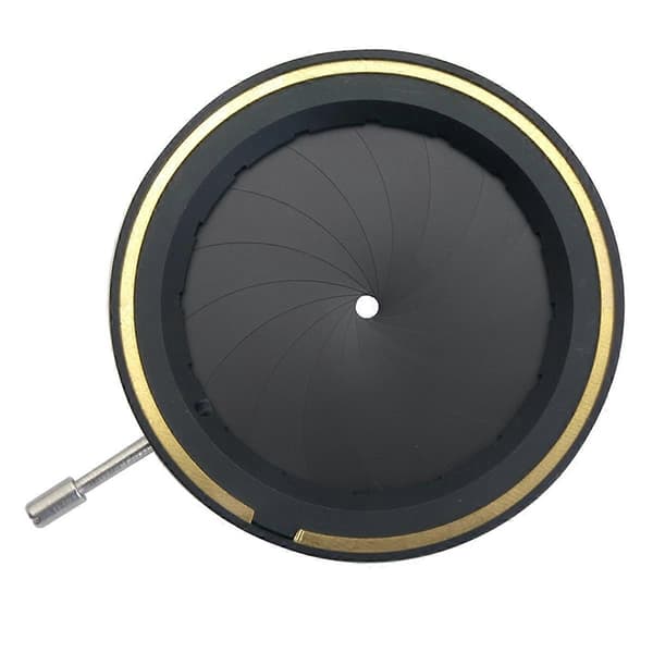 2.5-36mm Forstørrende Diameter Metal Zoom Optisk Irisblænde Apertur Kondensator til Kameraobjektiv M