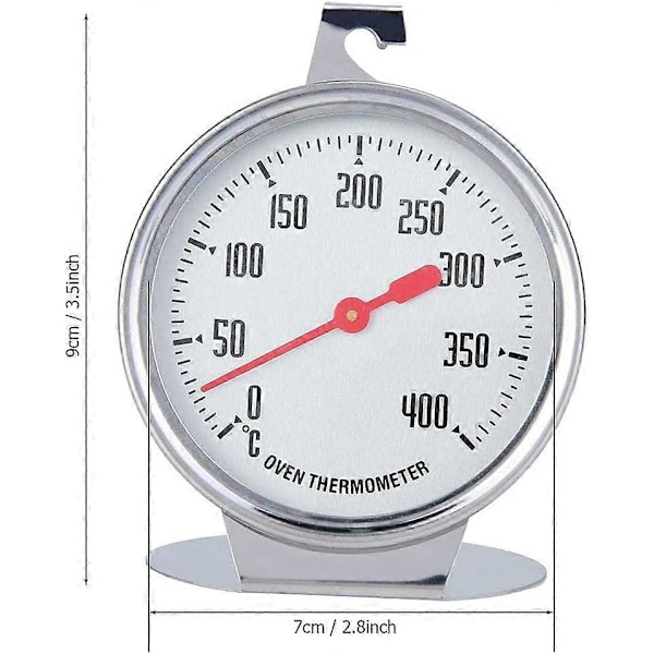 Ovntermometre, Ovntermometer ofenthermometer Tilkoblet Ovn Temperaturprobe Resistent Opp Til 300C for Matlaging av Pizza i Ovnen, Grill