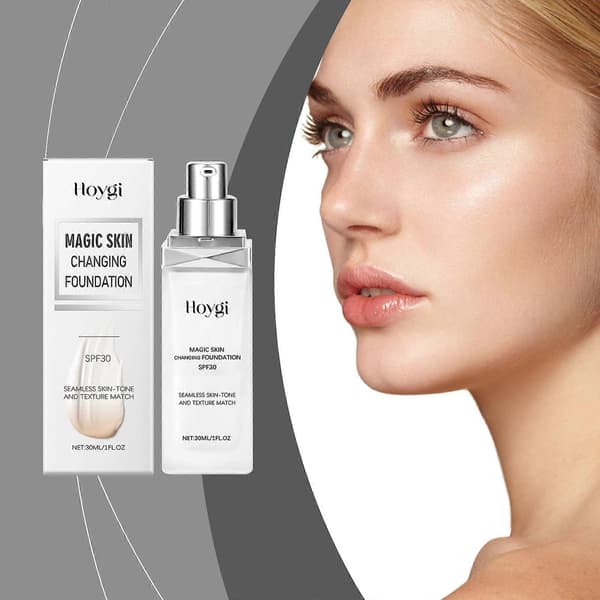 Fargeendrende Foundation, Fargeendrende Foundation for Eldre Kvinner, Magisk Hudendrende Foundation, Ikke-fet, Holdbar 2Pcs