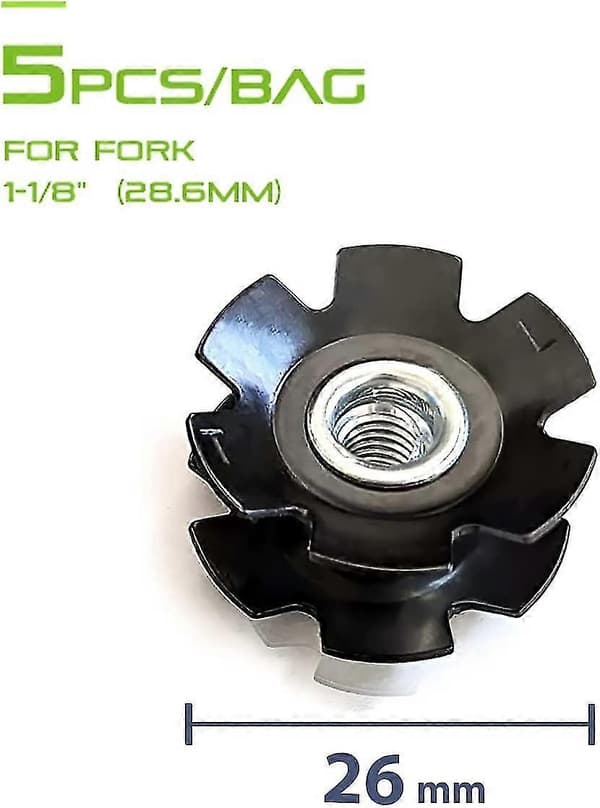5 st/påse Stjärnmutter Mtb Landsvägscykel Headset För Gaffel 1-1/8\"(28.6mm)