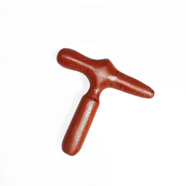Set 6 st. Traditionell thailändsk massage träpinne verktyg hand huvud fot ansikte kropp massage verktyg massageapparat rött trä (6 st, rött)