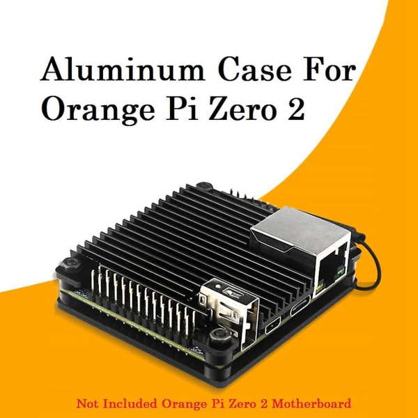 För Orange Pi Zero 2 aluminiumfodral Case Skydd Kylskal Metall Skyddspass