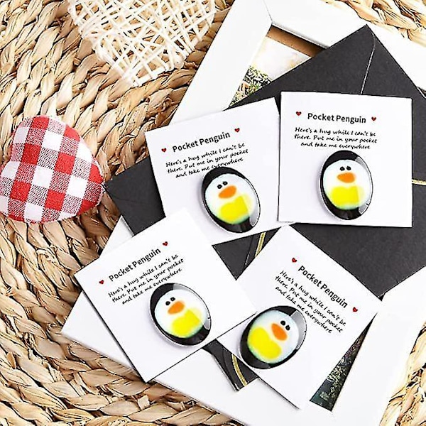 Pieni taskupingviinihali, 4 kappaletta Mini Little Pocket Penguin Hug Mini söpö taskupingviinihali Eläinlelut Koristelu