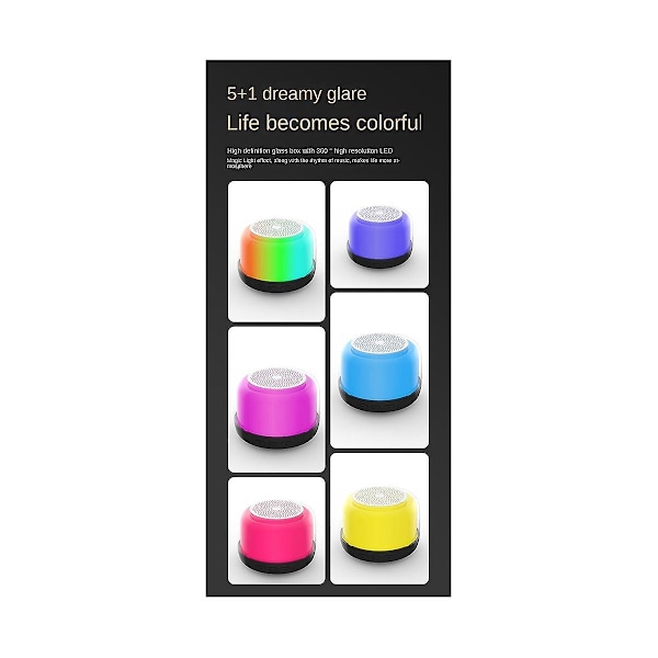 Bluetooth 5.2 Datorhögtalare Bluetooth-högtalare Bluetooth-högtalare Andningslampa Transparent Lapt