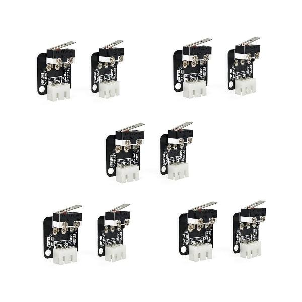 10 stk 3d printer del endestop grænseafbryder 3 pin kompatibel med Cnc ramper 1.4 Reprap 3d printer
