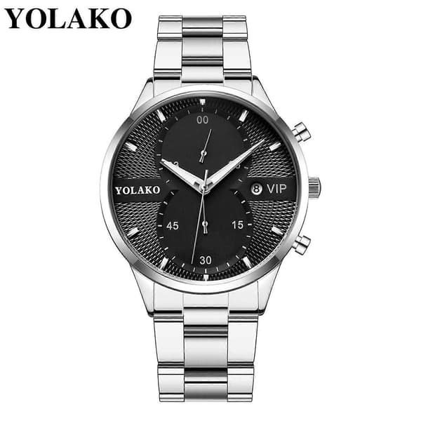 Yolako Nyt Herre Casual Mode Glasoverflade Rustfrit Stål Dtrap Quartz Ur