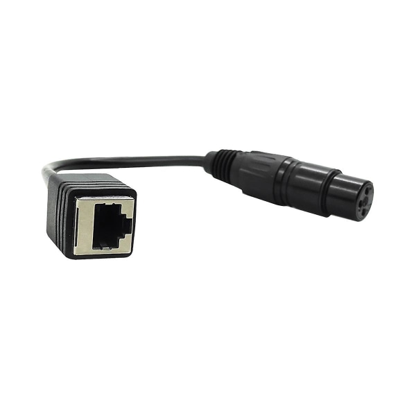 Adapter Konverter Dmx Kabel Forlengelseskabel Xlr 3 Pin Til Rj45 nettverkskontakt (hann)