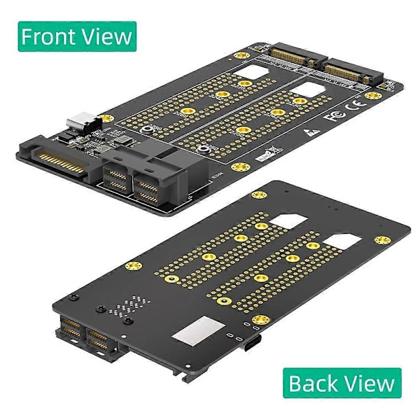 Ny versjon Dual M.2 NVME SSD til Dual SFF-8643 Adapter