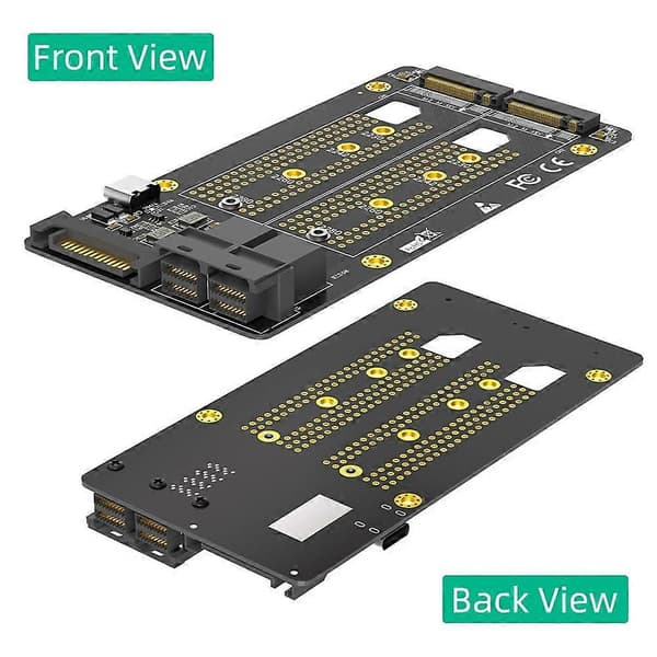 Uusi versio Dual M.2 NVME SSD - Dual SFF-8643 -sovitin