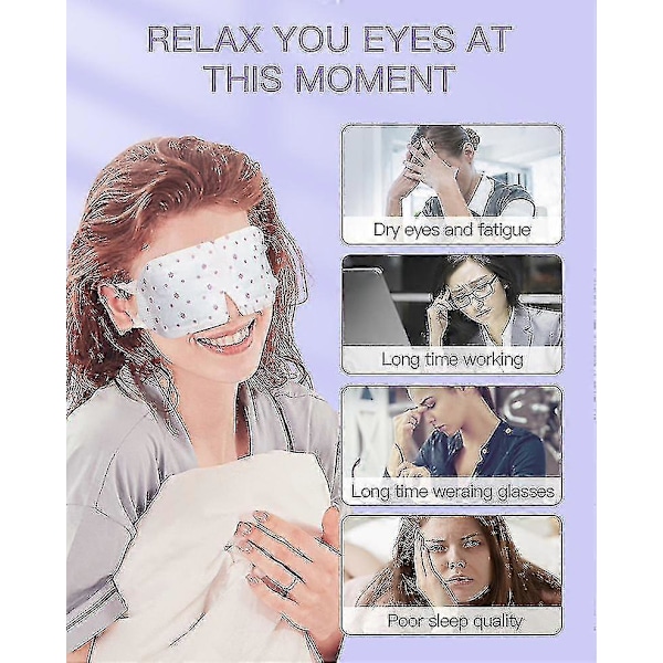 10 Pakker Damp Øyemasker For Tørre Øyne, Spa Varm Øyemaske, Lindring Øyeutmattelse Varm Soveøyemaske