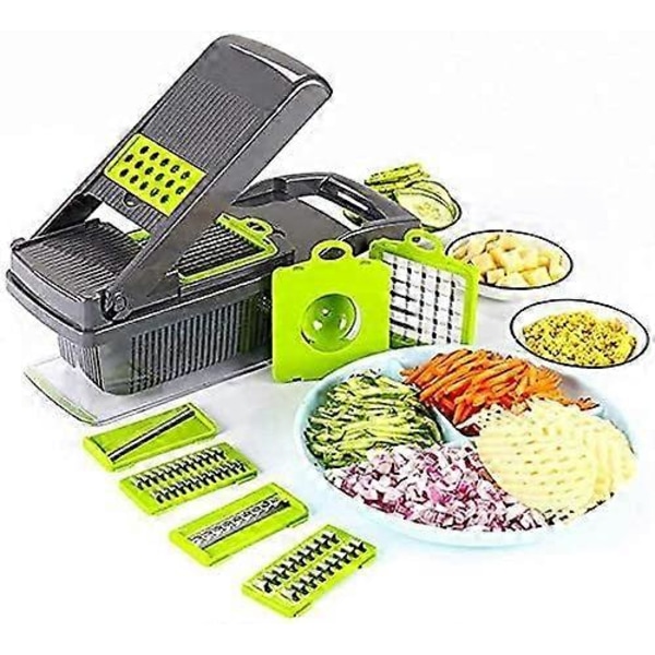 Multifunktionell Köksgrönsaksskärare, Grönsakshackare med Äggseparator, Rostfria Blad Bra för att Skära Frukt & Grönsaker