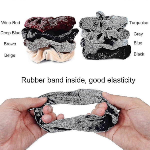 2-pack Elastiskt Sammetshårband Hästsvanshårband Håraccessoarer