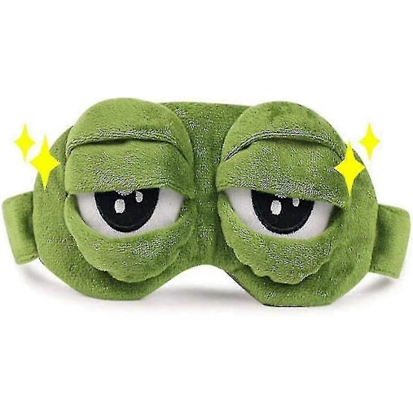 3D Groda Ögonmask - Söt Tecknad Groda Ögonbindel, Supermjuk Ögonmask_l