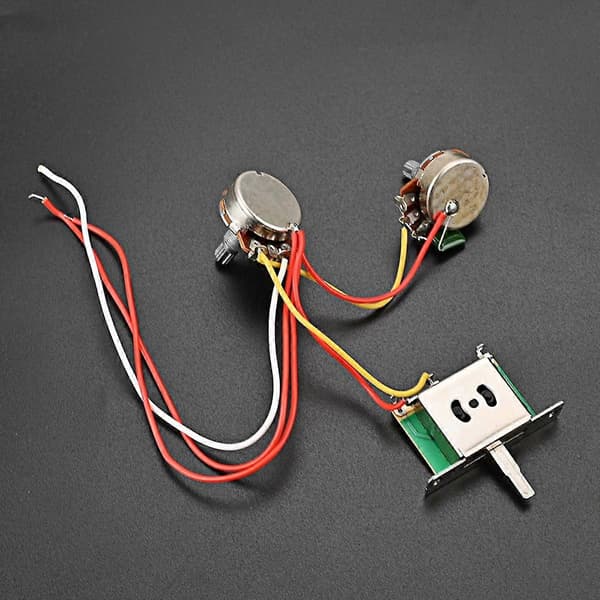 Gitarrkopplingssats Förkopplad 1T1V A500K B500K med Potentiometrar Switch Volym Tonkontroll