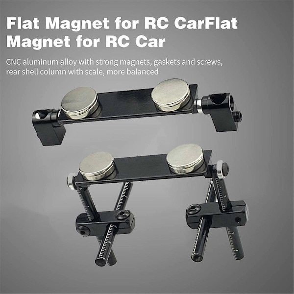 Litteä magneetti RC-auton koriin asennussarjaan TT01 TT02 1/10 RC kilpa-auto Touring Car Musta