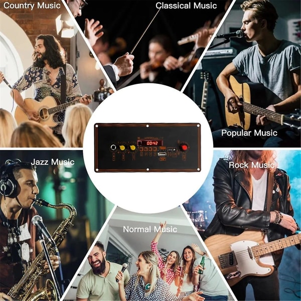 15w DIY Home Digital forstærker Mp3-dekoderkort 5v 10w Audio Power Bluetooth Fm til musikhøjttalere