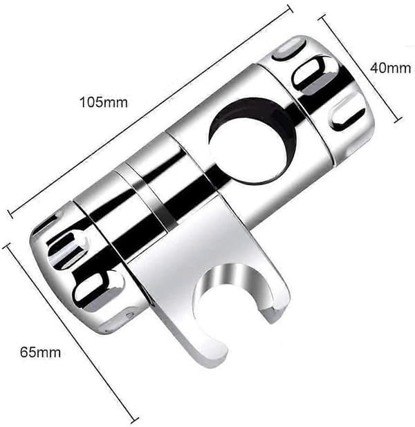 Brusehovedholder, 1 justerbar forkromet ABS brusehovedholder (25 mm)