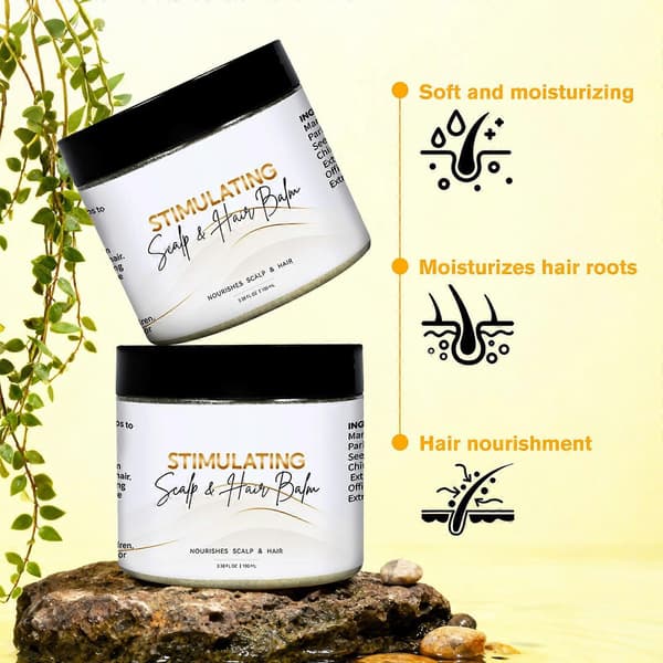 2 stk stimulerende hodebunn- og hårbalsam for hårvekst, mango- og sheasmør, jojobaolje, peppermynte- og rosmarinolje 2Pcs
