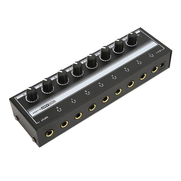 Hörlursförstärkare Professionell Hög Effekt Plug and Play 8 Kanal Stereo Hörlursförstärkare 100?240V US-kontakt