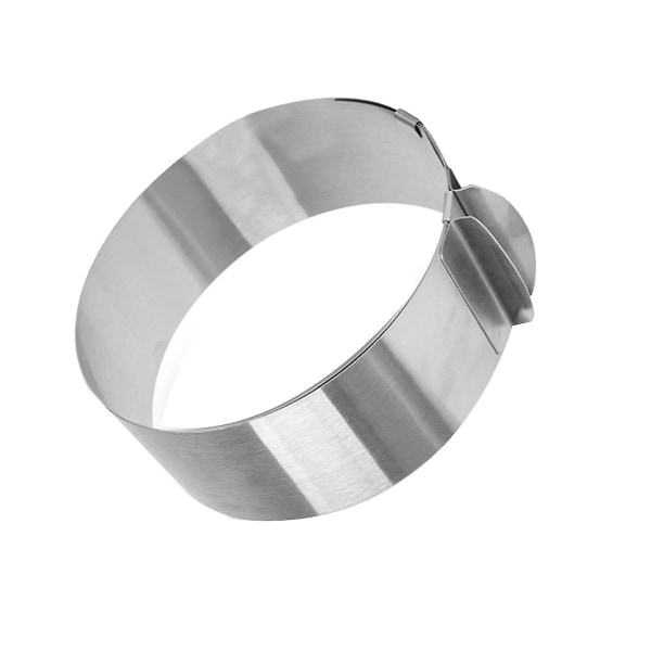 Rostfritt stål rund form 16-30 cm Teleskopisk Mousse Ring Justerbar Stretch Förhöjd Bakning