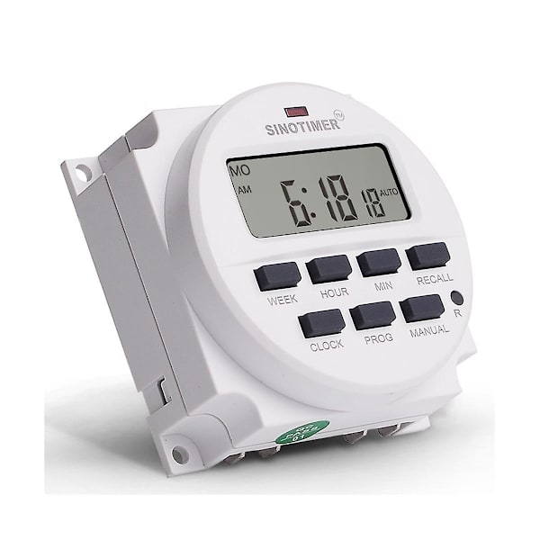 TM618H-1 AC 110V Digital Programmerbar Tidsswitch med 7 Veckoinställningar