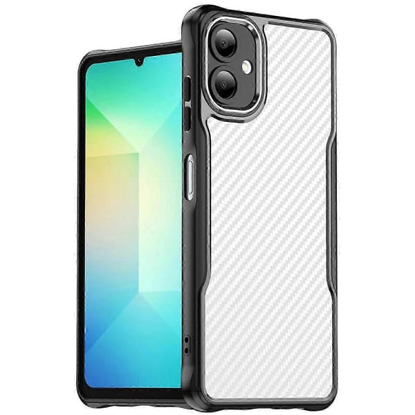 Til Samsung Galaxy A06 Cover Kulfiber Ridsfast TPU+PC Telefon Cover