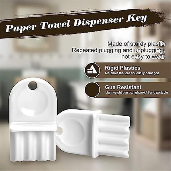 Nøgle til papirservietdispenser, nøgle til toiletpapirdispenser kompatibel med Pacific papirserviet- og toiletpapirdispensere B
