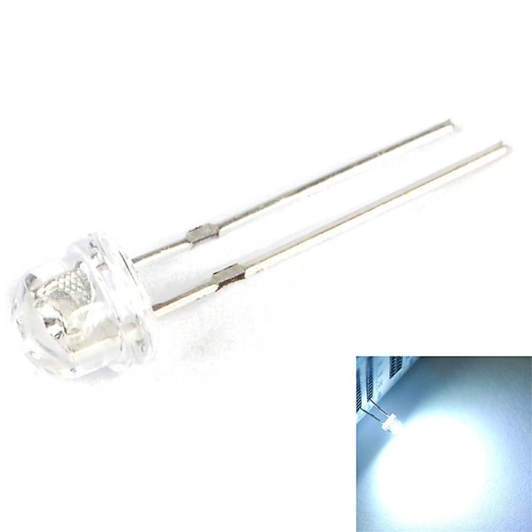 Uxcell a15050500ux0653 LED Lysende Diode, 70 Stykker, DC 3V-6V, 5 mm, Hvit