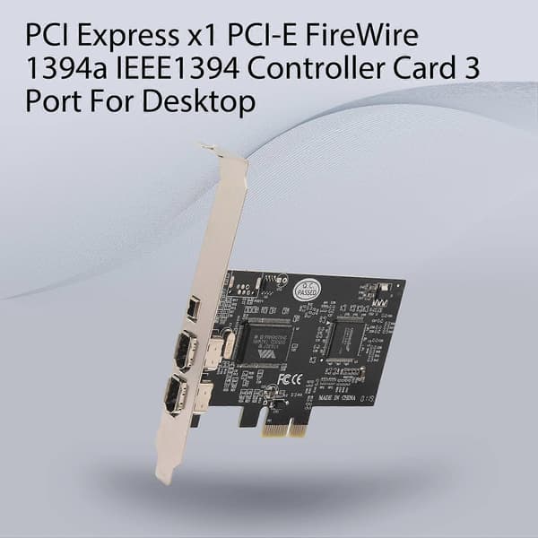 PCI x1 PCI-E FireWire 1394a IEEE1394 Kontrollerkort 3 Port For Stasjonær PC