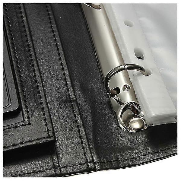 Sort A4 Executive Konferencemappe Portfolio PU Læder Dokumentorganiser