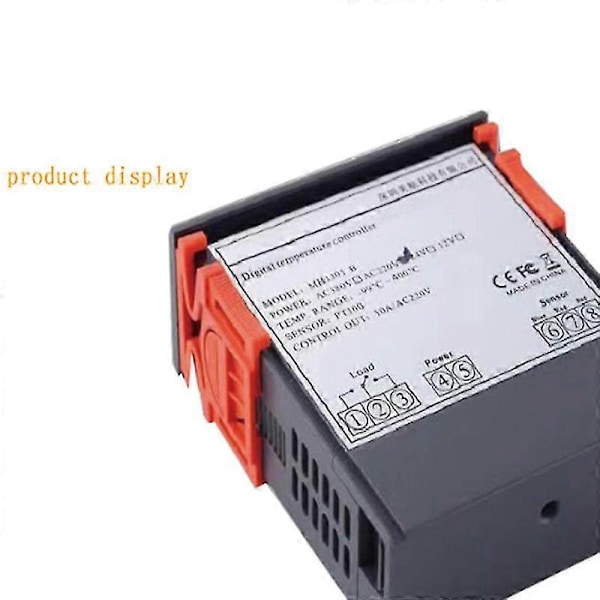 Digital Temperaturkontroller -99-400 Grader Pt100 M8 Sond Termoelement Sensor Inbyggd Termostat