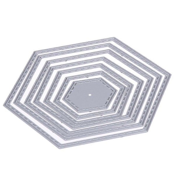 Hexagon Spiral Die Cuts Metallstansar för Scrapbooking och Prägling