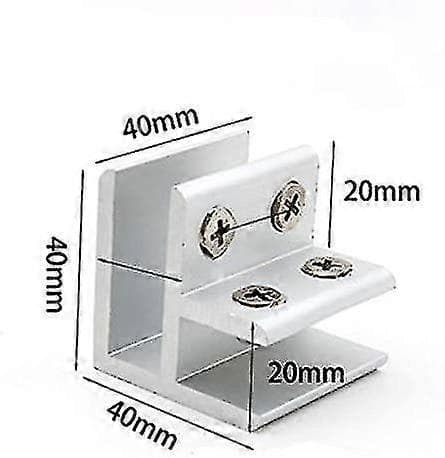 4-pack 90 Glasfästen För Glasfixering På Två Sidor För Duschpaneler, Duschbord Och 10-12mm Paneler -ayane